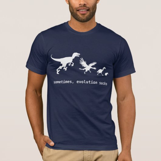 T-shirt Parfois, l'évolution suce (Devant)