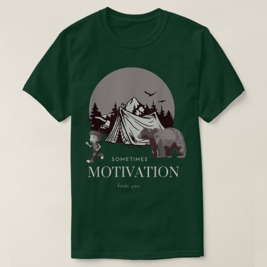 T-shirt Parfois Motivation Vous Trouve Drôle Ours Camping (Design devant)