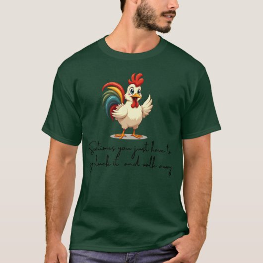 T-shirt Parfois, Vous Juste Dire Cluck It Retro Bold b (Devant)