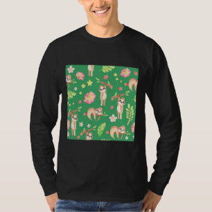 T-shirt Parfum Floral Sur Vert