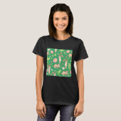 T-shirt Parfum Floral Sur Vert (Devant entier)