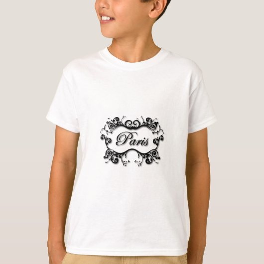 T-shirt Paris avec ses manuscrits (Devant)