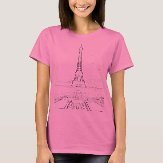 T-shirt Paris blanc (Devant)