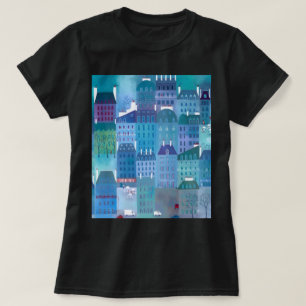 T-shirt Paris Blues Moderne peinture Cityscape