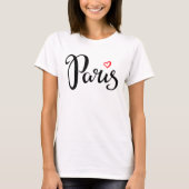 T-shirt Paris Brush Lettering (Devant)