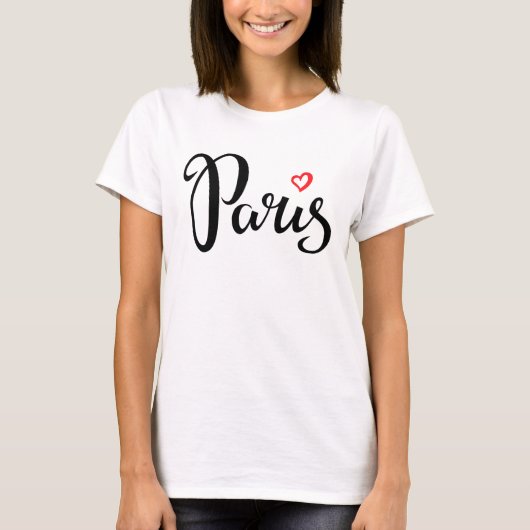 T-shirt Paris Brush Lettering (Devant)