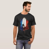 T-shirt Paris City Illustration With Eiffel Tower French F (Devant entier)
