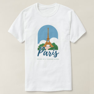 T-shirt Paris Cityscape vintage, Retro Paris France Travel