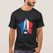 T-shirt Paris Drapeau Tour Eiffel Vive La Fr (Devant)