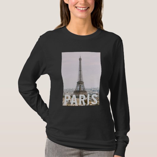 T-shirt Paris Eiffel Tower Aesthetic Design Classic (Devant)
