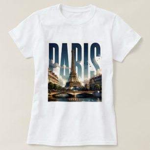 T-shirt Paris France Rivière Seine & Séjour dans la Ville