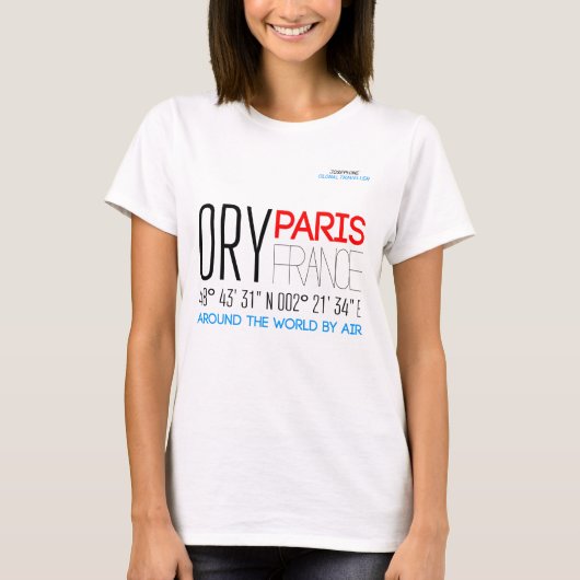 T-shirt Paris, France Text Art (Devant)
