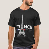T-shirt Paris France Ville d'Amour Tour Eiffel Europe (Devant)