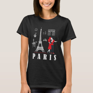 T-shirt Paris France Ville d'Amour Tour Eiffel Europe 1