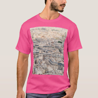 T-shirt Paris France Vue Ville Aérienne Depuis Sacré Coeur