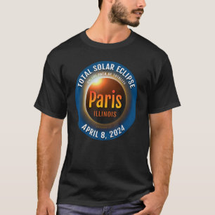 T-shirt Paris Illinois IL Total Solar Eclipse 2024 3