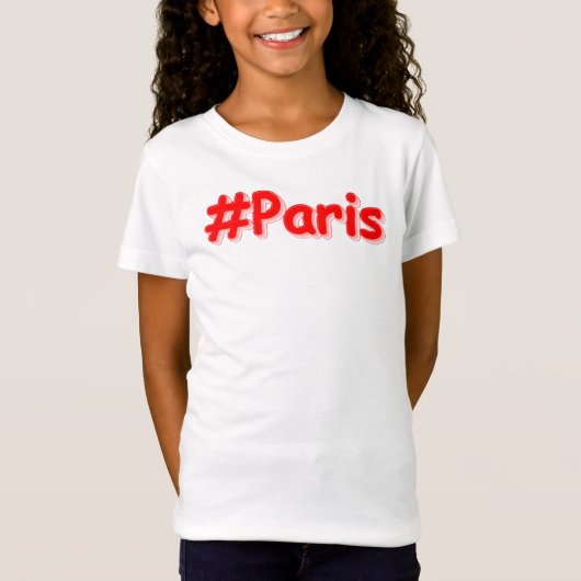 T-Shirt "#Paris" Joli Design. Commandez dès maintenant (Devant)