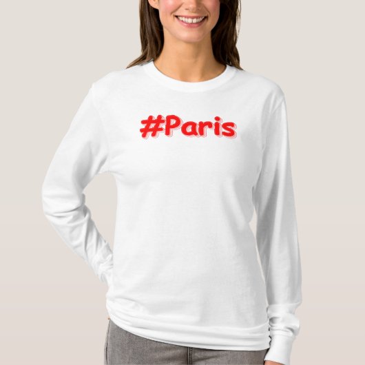 T-shirt "#Paris" Joli Design. Commandez dès maintenant (Devant)
