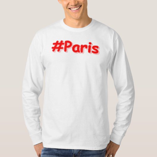 T-shirt "#Paris" Joli Design. Commandez dès maintenant (Devant)