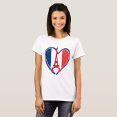 T-shirt Paris Love Heart (Devant entier)