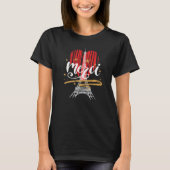 T-shirt Paris Love Tour Eiffel Merci France Paris Fren (Devant)