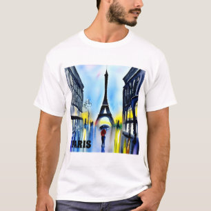 T-shirt Paris sous la pluie