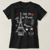 T-shirt Paris Tour Eiffel France Cadeaux Paris (Design devant)