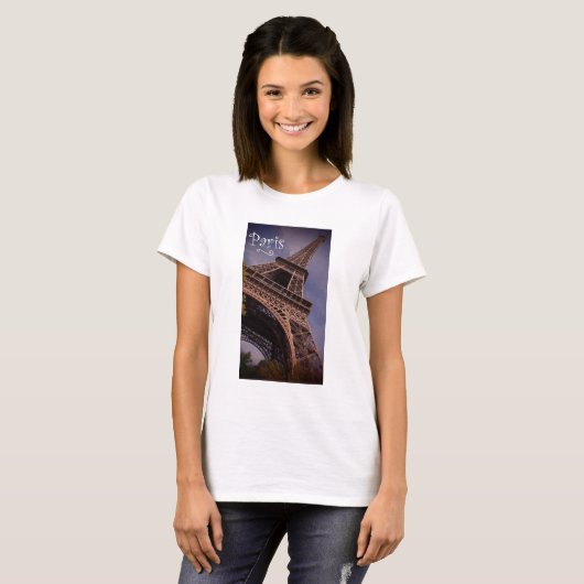 T-shirt Paris Tour Eiffel Photo emblématique (Devant entier)
