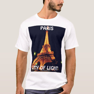 T-SHIRT PARIS VILLE DE LUMIÈRE PAR MOJISOLA A GBADAMOSI
