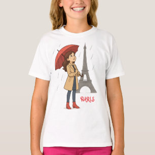 T-shirt Parisian Wonder" - Dziewczyna z parasolkima pod Wi