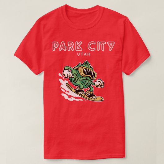 T-shirt Park City North Utah Funny Snowboard Beer Hops (Design devant)