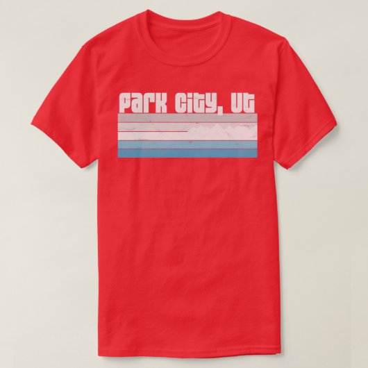 T-shirt Park City Utah Winter Mountain Ski (Design devant)