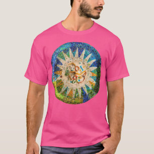 T-shirt Park Guell Gaudi Barcelone Espagne Trencadis Desig