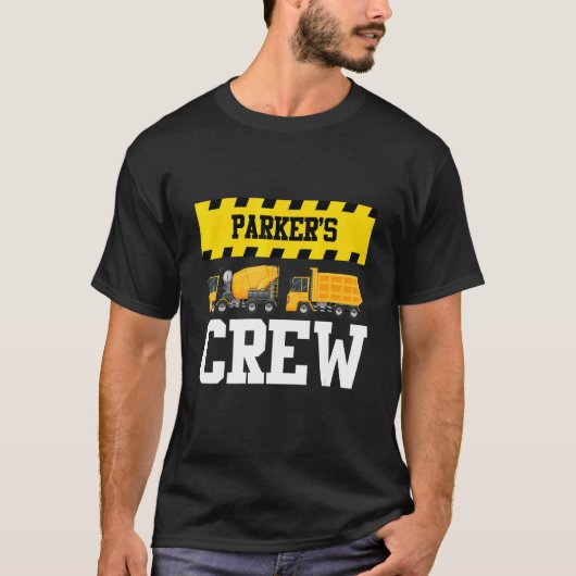 T-shirt Parker Construction Crew Doublon Personnalisé Dump (Devant)