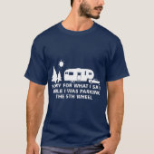 T-shirt Parking Camper 5th Wheel Camping RV Cadeau (Devant)