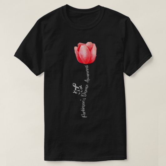 T-shirt Parkinson Maladie Tulipe Avril National (Design devant)
