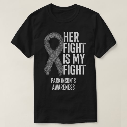 T-shirt Parkinson's Disease Her Fight Is My Fight Parkinso (Design devant)