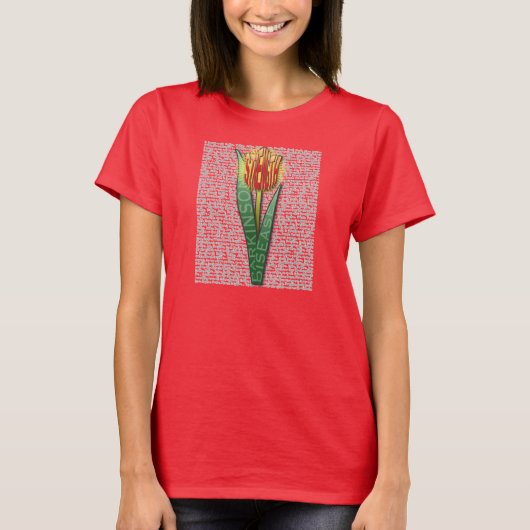 T-shirt Parkinsons Force Burst Tulip RednJaune (Devant)