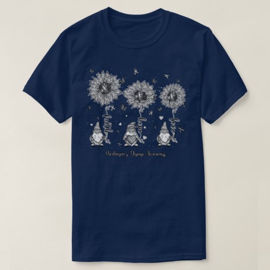 T-shirt Parkinsons Maladie Sensibilisation gnome foi espoi (Design devant)