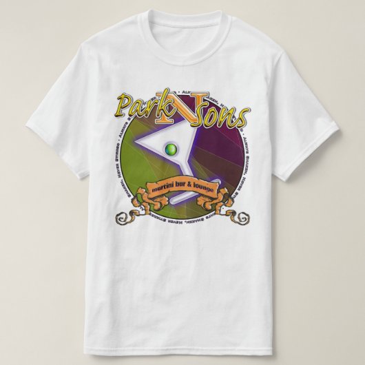 T-shirt Parkinsons Martini Bar Cercle toujours secoué avan (Design devant)