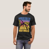 T-shirt Parkour additcted to high walls funny saying (Devant entier)