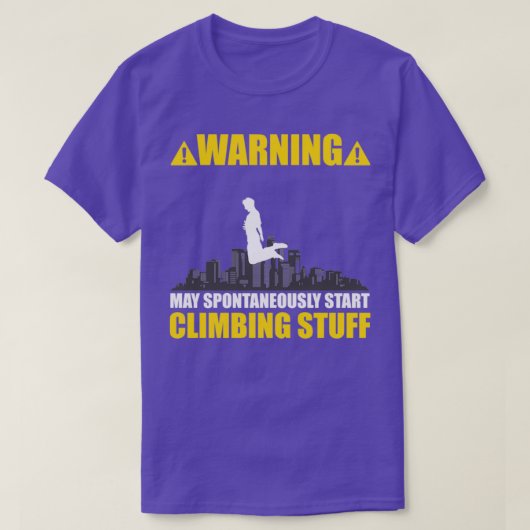 T-shirt Parkour Bouldering amp Escalade Rétro (Design devant)