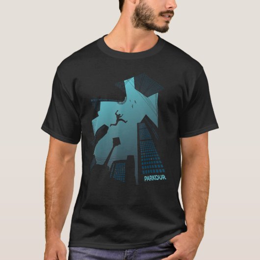T-shirt Parkour Building Jump City Art (Devant)