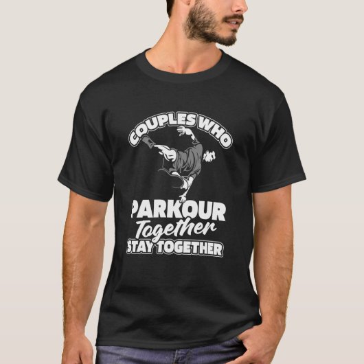 T-shirt Parkour Couple Runner - Traceur Free Runner (Devant)