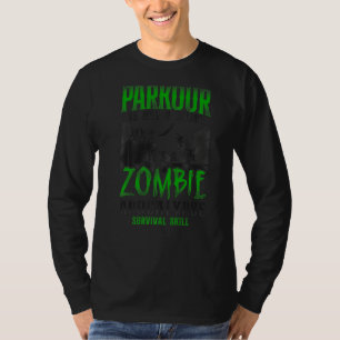 T-shirt Parkour Free Running Traceur Zombie Vintage Parkou