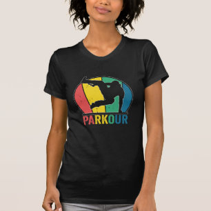 T-shirt Parkour Free Running Training Traceur Retro