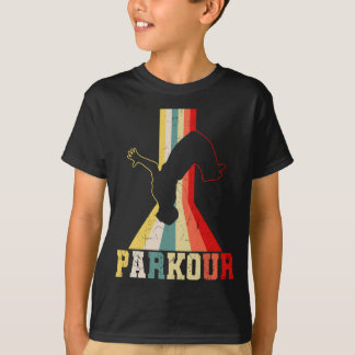 T-shirt Parkour Freerunner Traceur Rétro Freerunning Homme