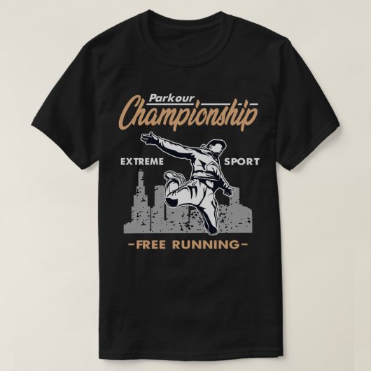 T-shirt PARKOUR hip de course libre (Design devant)