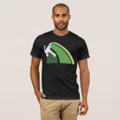 T-shirt Parkour raye le vert (Devant entier)