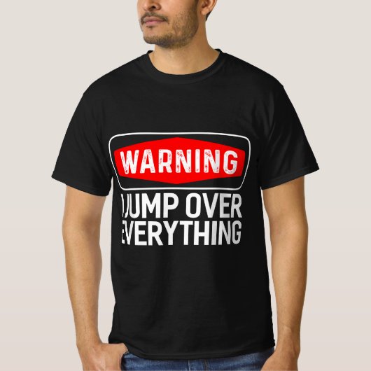 T-shirt Parkour Warning I Jump Over Everything Free Runnin (Devant)